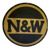 Norfolk & Western Railway Plexiglass Sign 24'