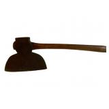 Antique Broad Axe w/ Wood Handle 26'x9'x10.5'