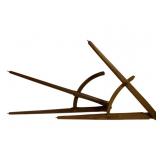 2pc. Lot Wood Compasses 28'x15'