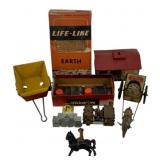 Lot Antique Toys & Train Items