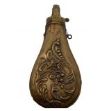 Brass Powder Horn 7.5'x3.5'x1.25'