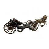 Antique Cast Iron Horse & Carriage Toy