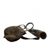 Leather Pouch w/ Powder Horn 8'x10.5 - 8'x3'