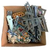 Box Lot of Model Train Display Accessories