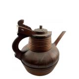 19th C. Norwegian Folk Art Spout Tankard
