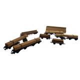 Group Lot of 7 Marklin Lumber & Log Carriers