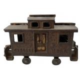 Vtg Cast Iron Toy Train Caboose P.R.R.