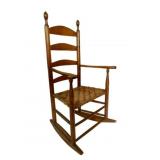 Vtg Ladderback Rocking Chair 45.5'x24'x19'