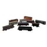 Group Lot of 9 Train Cars 2'x2'x7'