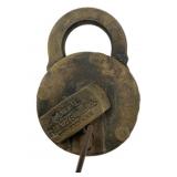 General Railway Signal Co Padlock w/Key 3'x2'