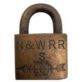 N&WRR Trade Padlock w/o Key 2.75'x2'
