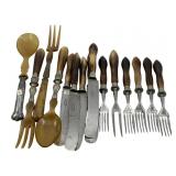 15pc Antique Utensils/Flatware