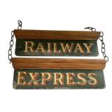 Hanging Railway Express Porcelain Metal Signs