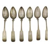 6 Charles Lumbsden Coin Silver Spoons