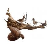 Group Lot of 2 Bird Statues 11'x25'x7'