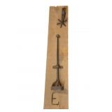 Antique Cattle Brand & Spur on Wood Board