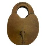 T CAER & LYON N.J. Padlock w/Key 2'x1.5'