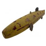 Vtg Wooden Ice Fishing Spear Decoy