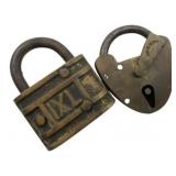 Group of 2 Padlocks w/o Keys 1.5'x1.5'