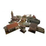 Group Lot of Model Train Display Houses