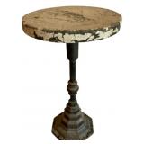 Cast Iron Base Wood Top Table 19.5'x11'
