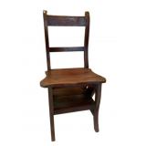 Wooden Convertible Library Ladder Chair