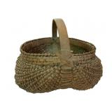 Henry Co Primitive Woven Basket w/ Handle