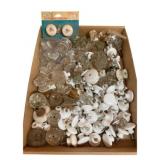 Box Lot of Glass & Porcelain Knobs