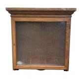 Wooden Hanging Display Case w/ Shelves