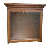 Wooden Hanging Display Case w/ Shelves