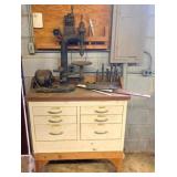 Vintage Cast Iron Industrial Drill Press w/