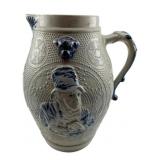Antique Salt Glazed Stoneware Pitcher
