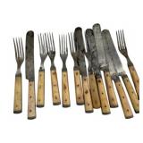 Goodell Company Bone Handle Forks & Cutlery