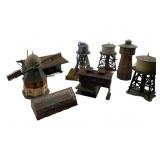 Model Train Display Set w/ Buildings 7'