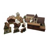 Group Lot of Model Train Display Houses
