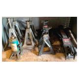 Lot of Assorted Jack Stands & Craftsman Ratchet
