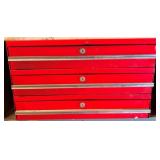 3 Drawer Metal Toolbox w/ Contents