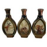3pc. Lot Jim Beam Bottles 11'
