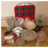Lot of Assorted Items - Glass Vases, Muffin Pan
