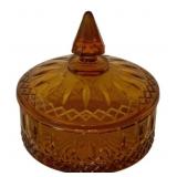 Vintage Indiana Glass Amber Candy Dish