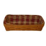 Longaberger Basket w/ plastic & cloth liner