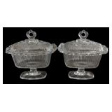 2 Candy Dishes w/ Lids - 8' Tall