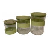 3 Plastic Canisters - 6, 8 & 9.5' tall