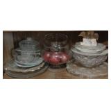 Cabinet Lot of Assorted Glass Items