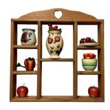Wood Shelf w/ Contents - 22 x 22 x 3.5