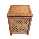 Woven Lidded Basket - 24 x 17 x 17
