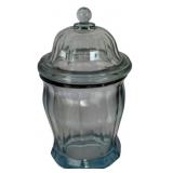 Vtg Indiana Glass Ocean Blue Apothecary Jar