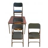 Folding Card Table w/ 4 padded folding chairs