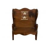 Doll's Wood Bench - 19 x 15.5 x 6.5