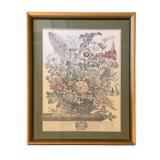 Framed 'August' Print - 19 x 15